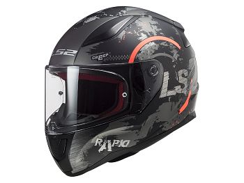 Helmet - LS2 FF353 Rapid Circle Titan, black / gray / orange